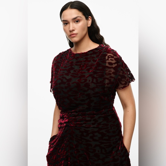 ZARA ~ DRAPED DRESS LIMITED EDITION SILK BLEND - Picture 8 of 12